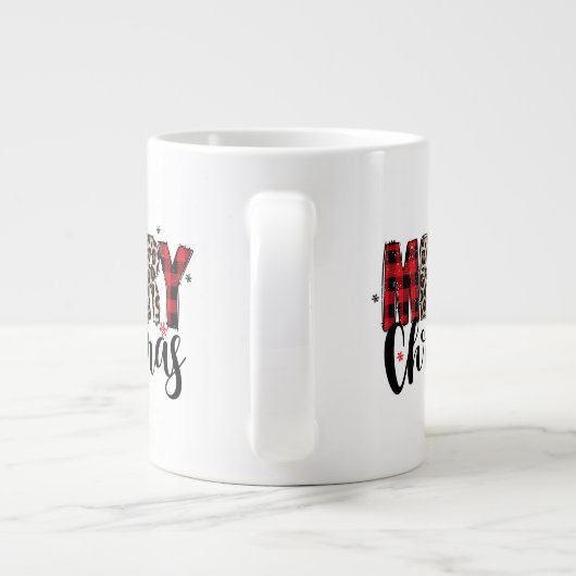 Plaid Animal Print Specialty Mug Jumbo-Tasse (Rückseite)