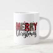 Plaid Animal Print Specialty Mug Jumbo-Tasse (Rechts)