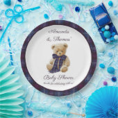 Plaid Bear Themed Baby Shower  Pappteller (Party)