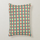 Plaid Beige Green Red Accent Pillow Dekokissen (Vorderseite(Vertikal))