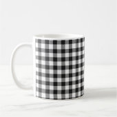 Plaid Black and White Check Kaffeetasse (Links)