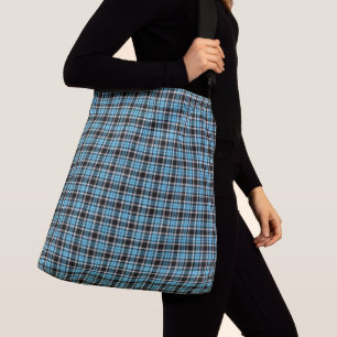Plaid-Blau-Klassisch-Tasche-Schulter-Taschen Tragetaschen Mit Langen Trägern