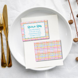 Plaid Books for Baby Colorful Rainbow Baby Shower Begleitkarte
