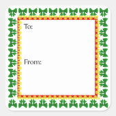 Plaid Bows Sticker (Vorderseite)