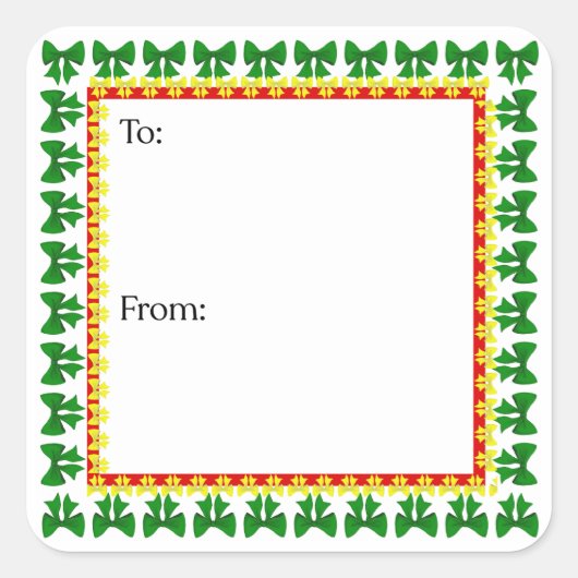 Plaid Bows Sticker (Vorderseite)