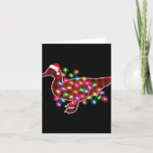 Plaid Buffalo Duck Christmas Pajamas Xmas Lights F Karte (Vorderseite)