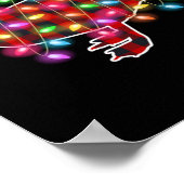 Plaid Buffalo Duck Christmas Pajamas Xmas Lights F Poster (Ecke)