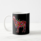 Plaid Buffalo Llama Christmas Pajamas Xmas Lights Kaffeetasse (Links)