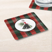 Plaid Christmas Coaster Rechteckiger Pappuntersetzer (angewinkelt)