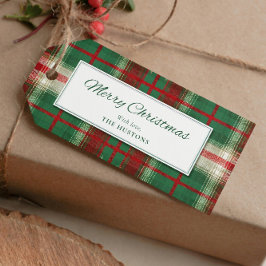 Plaid Christmas Holiday Gift Tag Geschenkanhänger