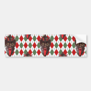 plaid christmas krampus autoaufkleber