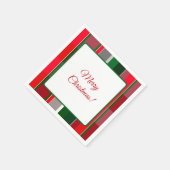 Plaid Christmas Napkins Serviette (Ecke)