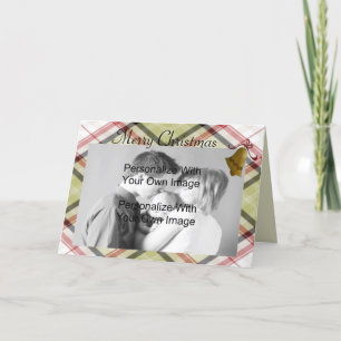 Plaid Christmas Photo Card Feiertagskarte