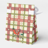 Plaid Christmas Tent Favor Box Geschenkschachtel (Rückseite)