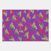 Plaid, Christmas Trees, & Green Dash, 3-Pack Matte Geschenkpapier Set (Vorderseite 2)
