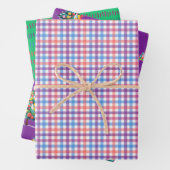 Plaid, Christmas Trees, & Green Dash, 3-Pack Matte Geschenkpapier Set (Beispiel)