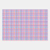 Plaid, Christmas Trees, & Green Dash, 3-Pack Matte Geschenkpapier Set (Vorderseite)