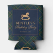 Plaid Classic Rocking Horse Birthday Party Favor Dosenkühler (Rückseite)