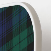 Plaid Classic Rustic Grün Tartan Custom Pickleball Schläger (Linke Seite)