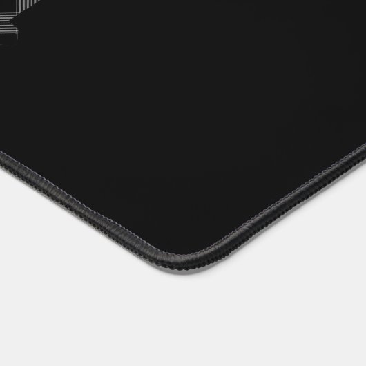 Plaid Dachshund on Black Personalised Schreibtischunterlage (Ecke)