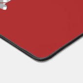 Plaid Dachshund on Red Personalised Schreibtischunterlage (Ecke)