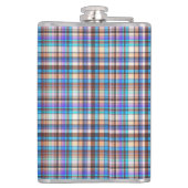 Plaid Fabric Checkered Print Pattern-57688 Flachmann (Rückseite)