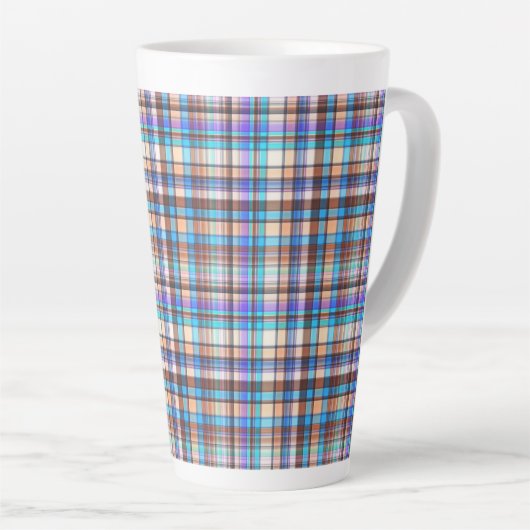 Plaid Fabric Checkered Print Pattern-57688 Milchtasse (Rechte Ecke)
