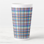 Plaid Fabric Checkered Print Pattern-57688 Milchtasse (Vorderseite)