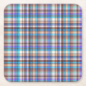 Plaid Fabric Checkered Print Pattern-57688 Rechteckiger Pappuntersetzer (Vorderseite)