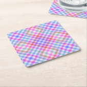 Plaid Fabric Texture Pattern Rechteckiger Pappuntersetzer (angewinkelt)