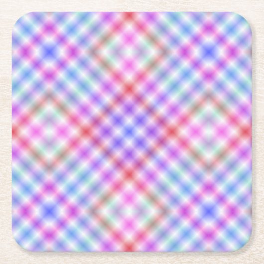 Plaid Fabric Texture Pattern Rechteckiger Pappuntersetzer (Vorderseite)