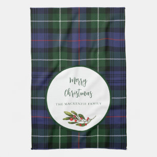 Plaid-Familien-Weihnachten MacKenzie Tartan Geschirrtuch
