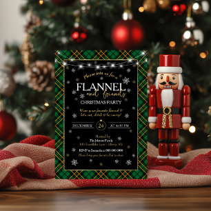 Plaid Flannel und Freunde Weihnachtsfeier Einladung