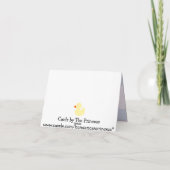 Plaid-Gelbe Gummipastellente Dankeskarte (Rückseite)