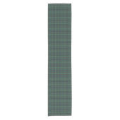 Plaid Green Blue Tartan Traditional Style Kurzer Tischläufer (Vorderseite)