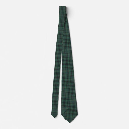Plaid Green Blue Tartan Traditional Style Neck Tie Krawatte (Rückseite)