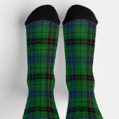 Plaid Green Check Elegant Rustic Tartan Socken (Oben)