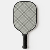 Plaid Greens and Beige Heart Pickleball Paddle (Rückseite)