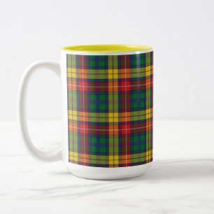 Plaid Grün Rot Buchanan Tartan Zweifarbige Tasse