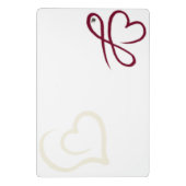 Plaid Hearts Clipboard – Whimsical Burgundy Design Mini Klemmbrett (Rückseite)