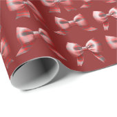 Plaid Holiday Bow Gift Wrapping Paper Geschenkpapier (Rolleneckpunkt)
