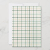 Plaid Holiday Christmas Party Invitation Einladung (Rückseite)