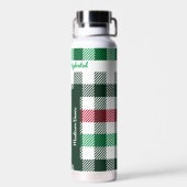 Plaid-Individuelle Name und -Meldung Trinkflasche (Rückseite)