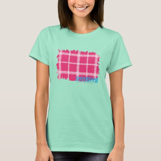 Plaid Magenta 4 T-Shirt (Vorderseite)
