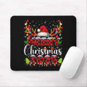 Plaid Merry Christmas 2025 Xmas Family Matching Pa Mousepad (Mit Mouse)