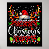 Plaid Merry Christmas 2025 Xmas Family Matching Pa Poster (Vorne)