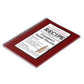Plaid Personalized Recipe Notebook-Christmas Gift Notizblock (Linke Seite)