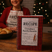 Plaid Personalized Recipe Notebook-Christmas Gift Notizblock