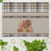 Plaid & Playful – Thanksgiving Turkey  Geschirrtuch (Gefaltet)