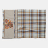 Plaid & Playful – Thanksgiving Turkey  Geschirrtuch (Horizontal)